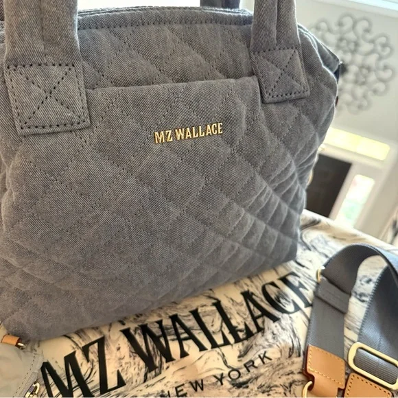 MZ Wallace Small Sutton Deluxe in True Light Denim VVVEUC! 𤩠- Picture 4 of 12
